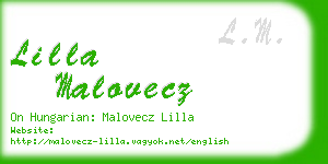 lilla malovecz business card